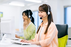 大手通信会社　加入者からの追加加入対応オペレーター