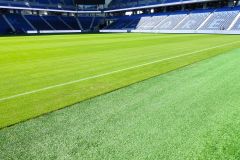 サッカー場の芝生メンテナンススタッフ