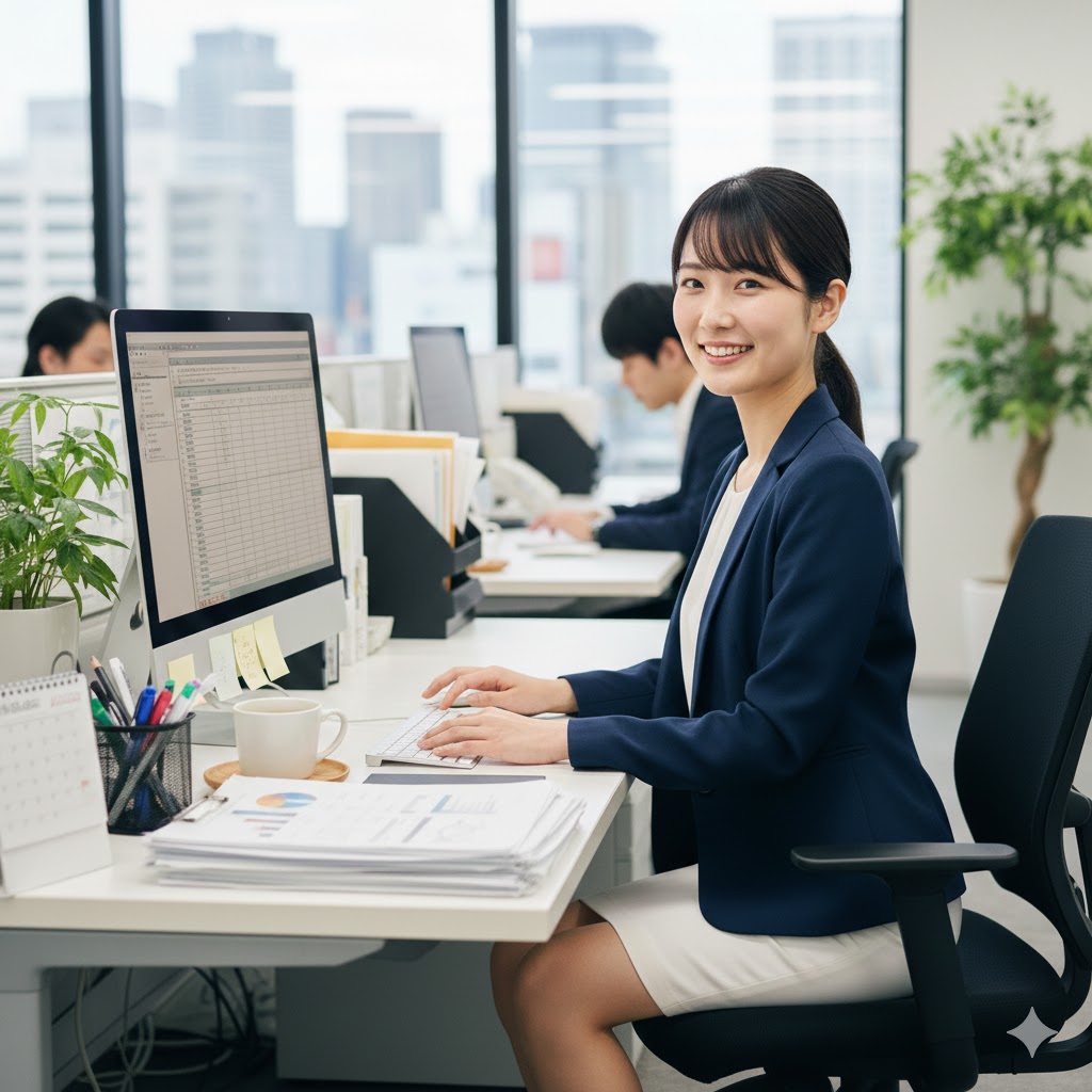 大手自動車ディーラー内での一般事務