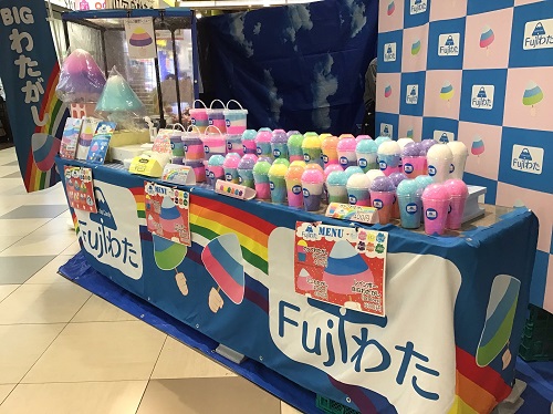 短期のレインボー綿菓子販売「イオンモール成田」7/1～3
