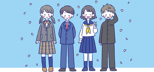 短期土日祭日の学生服販売　1月～3月