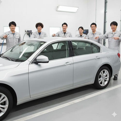 車ボディーの塗装