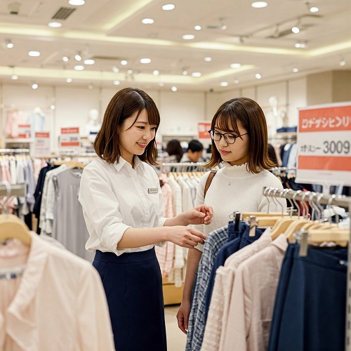 週2.3日の婦人カジュアル販売 