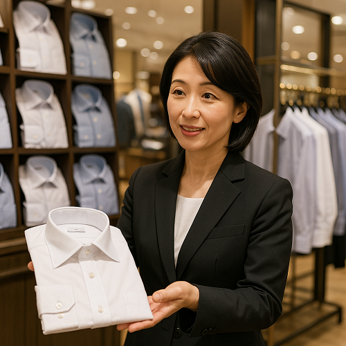 百貨店の紳士Yシャツ販売スタッフ
