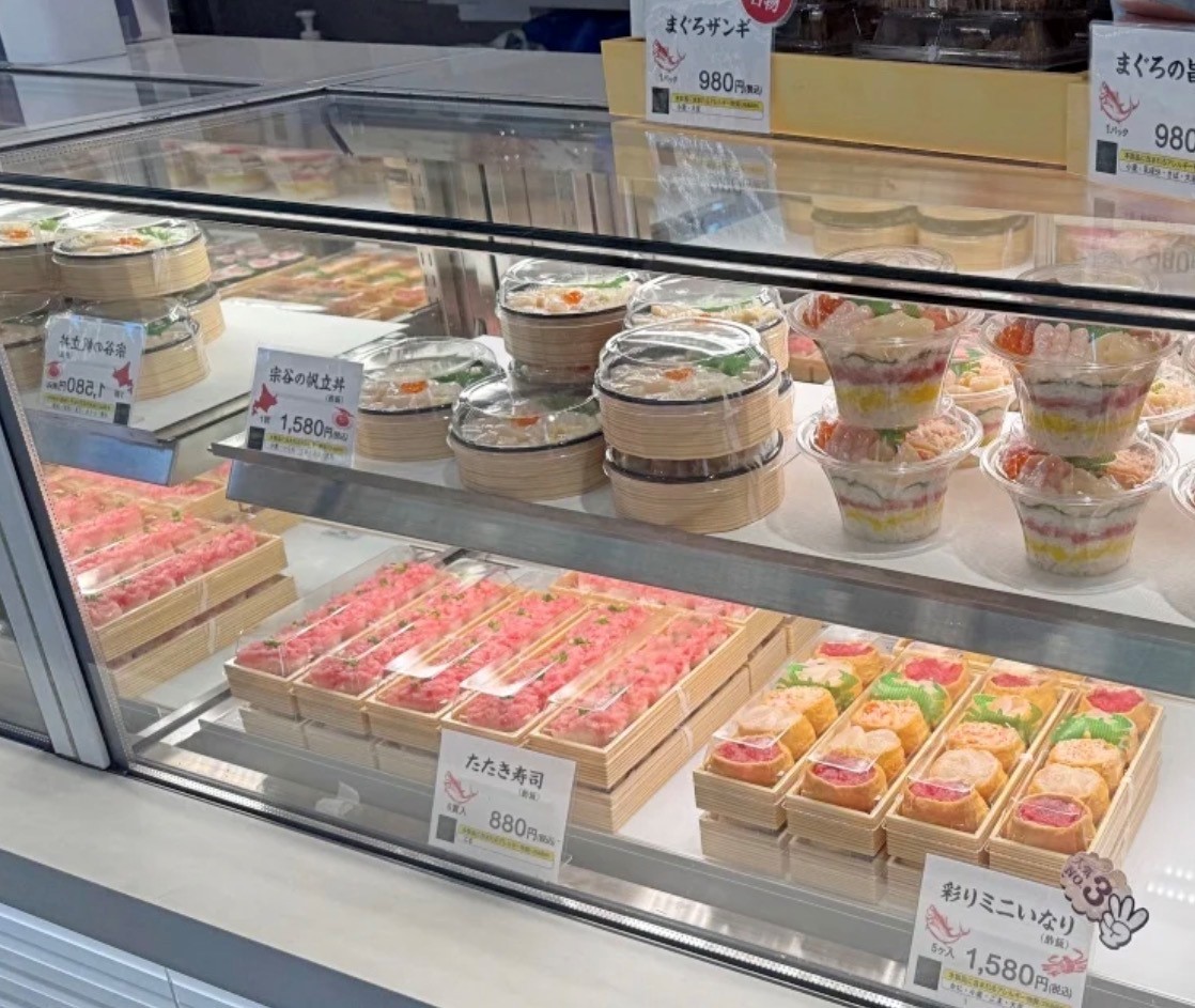 食品イベントマグロ弁当接客販売