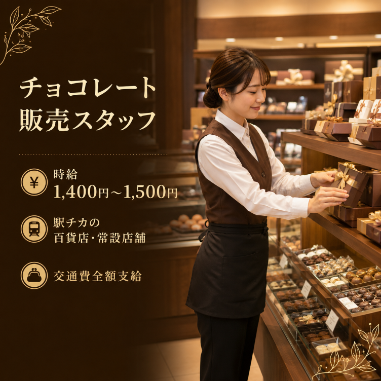 10月からのリーフ型チョコレート販売